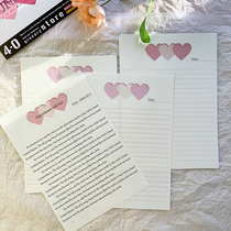 Original ins wind Korean love note paper Pink girl B5 memo note notebook new product