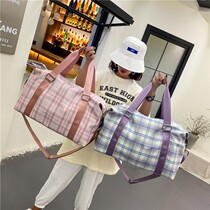 Large capacity womens travel bag Short-distance bag Fitness tote bag Waiting bag storage bag Lightweight canvas luggage bag