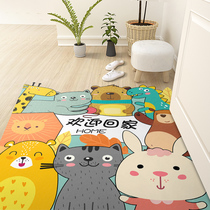 Entrance door leather floor mat Entrance door carpet entrance door floor mat doormat household entrance door cartoon floor mat can be customized