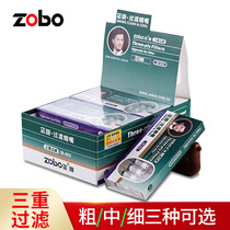 zobo positive plate filter cigarette holder triple filter coarse fine branch Mens healthy aroma Disposable Filter Tip