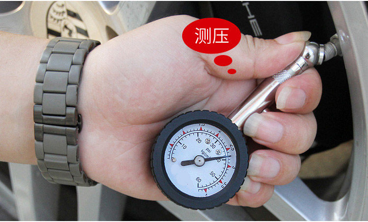 汽车轮胎测压器胎压监测小车用货车带充气压力气压表检查器指针式