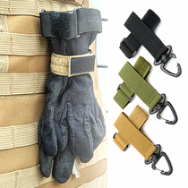 Outdoor multi-purpose hanging buckle black tactical glove buckle equipment ring storage triangle rotating quick-hanging backpack buckle accessories