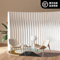 Modern simple waterproof paper screen partition living room office white screen foldable movable partition wall customization