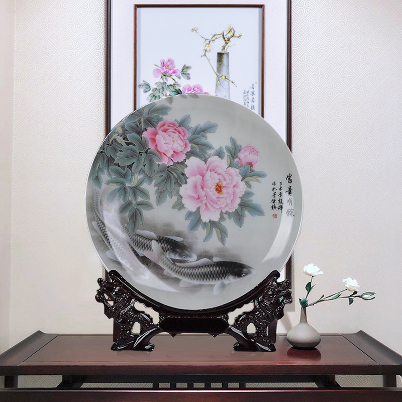 Jingdezhen ceramics well - off sat dish sitting room of Chinese style household decoration decoration decoration plate