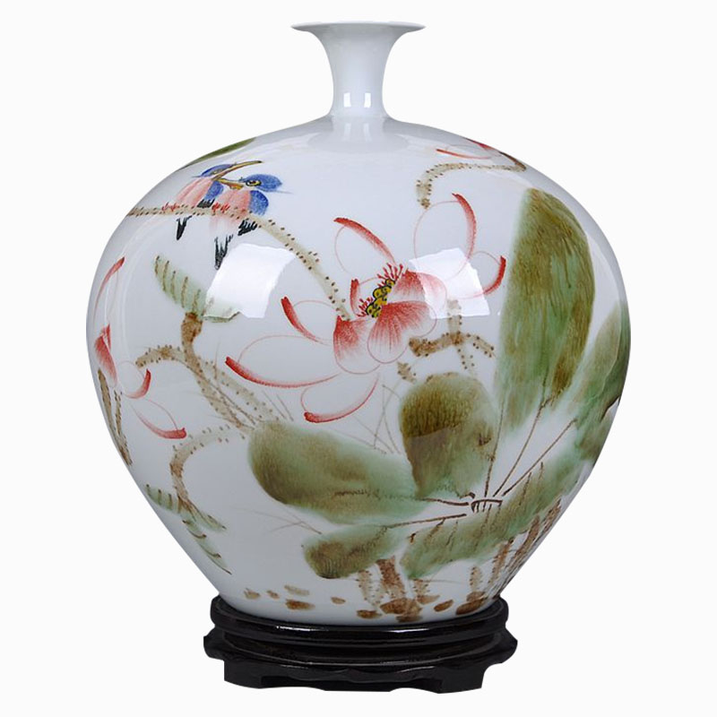 Jingdezhen ceramics hand - made variable glaze vase contracted sitting room place, Chinese style household decorations