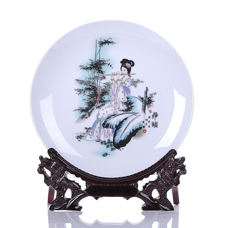 Jingdezhen ceramic decoration sat dish hang dish plate modern home act the role ofing handicraft furnishing articles gift flower