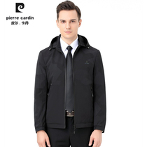 Pierre Cardin 2022 Mens new Removable Hat Jacket Jacket for Young Big Code Leisure Brand Mens clothes