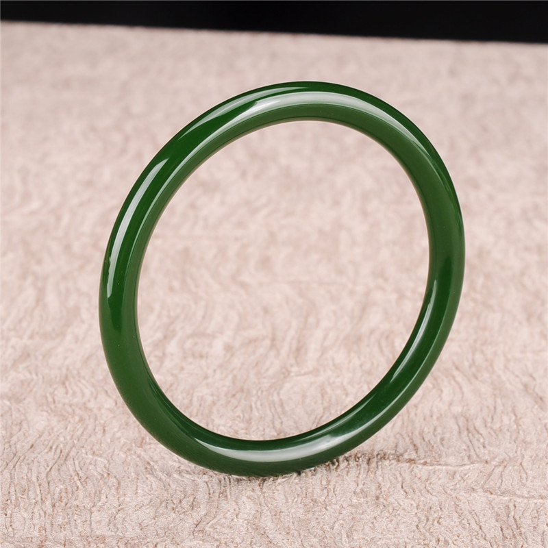 natural hetian jade round bar bracelet thin strip hetian jade bracelet children's jade princess bracelet versatile fashion