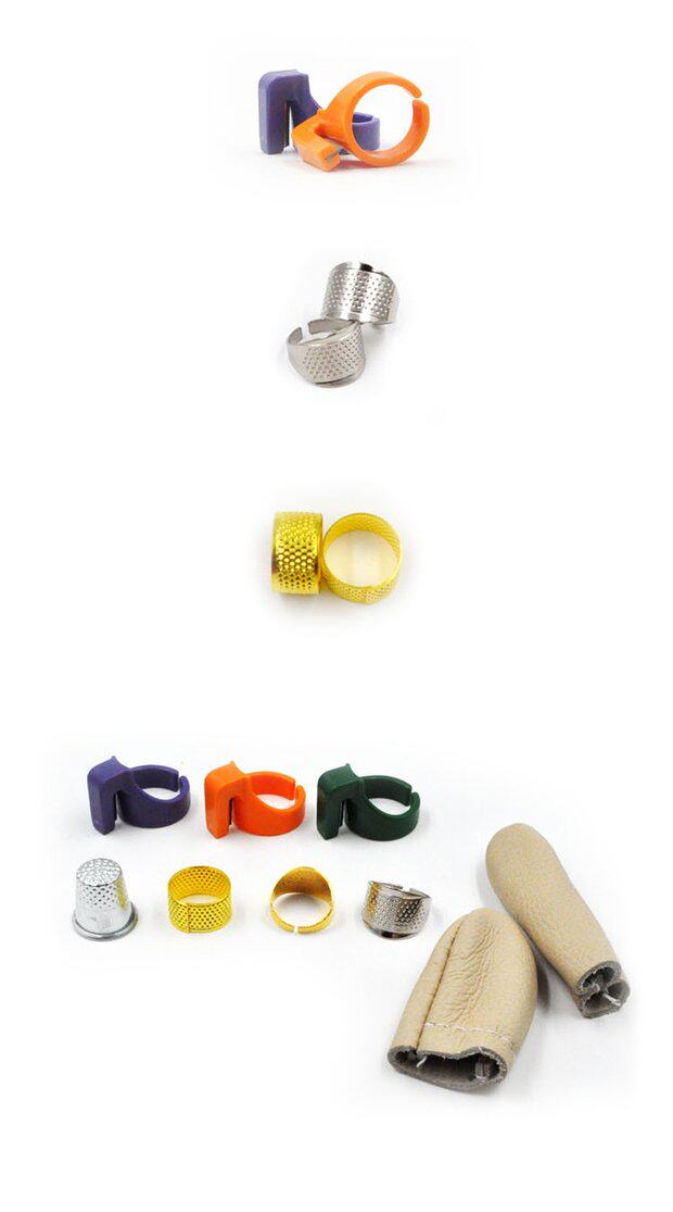 家居缝纫戒指顶针银色顶针套指牛皮指套家用手缝diy护手实用工具_7折