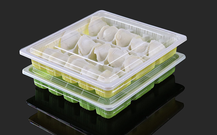 饺子盒一次性水饺外卖打包盒速冻商用带加厚盖喜家德分格餐盒