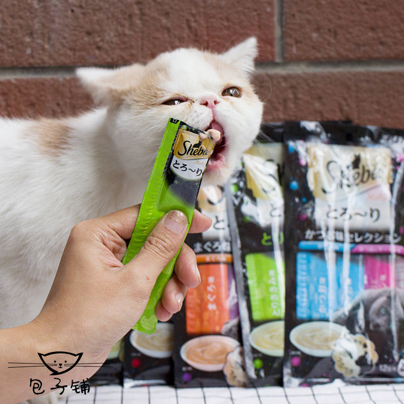 日本希宝sheba梦幻猫零食 猫咪肉泥液体湿粮营养流食条 慕斯猫条_7折