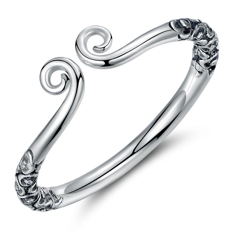 猪大福紧箍咒手镯纯银男女款复古银镯子孙悟空大圣金箍棒情侣手环