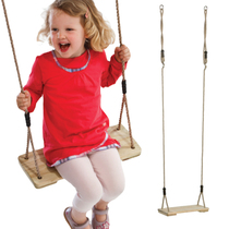 Bohai childrens wooden swing baby indoor outdoor swing Household child hanging chair swing seat