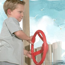 Bohai simulation round steering wheel Indoor outdoor childrens toys Early education car simulation simulator driving toy