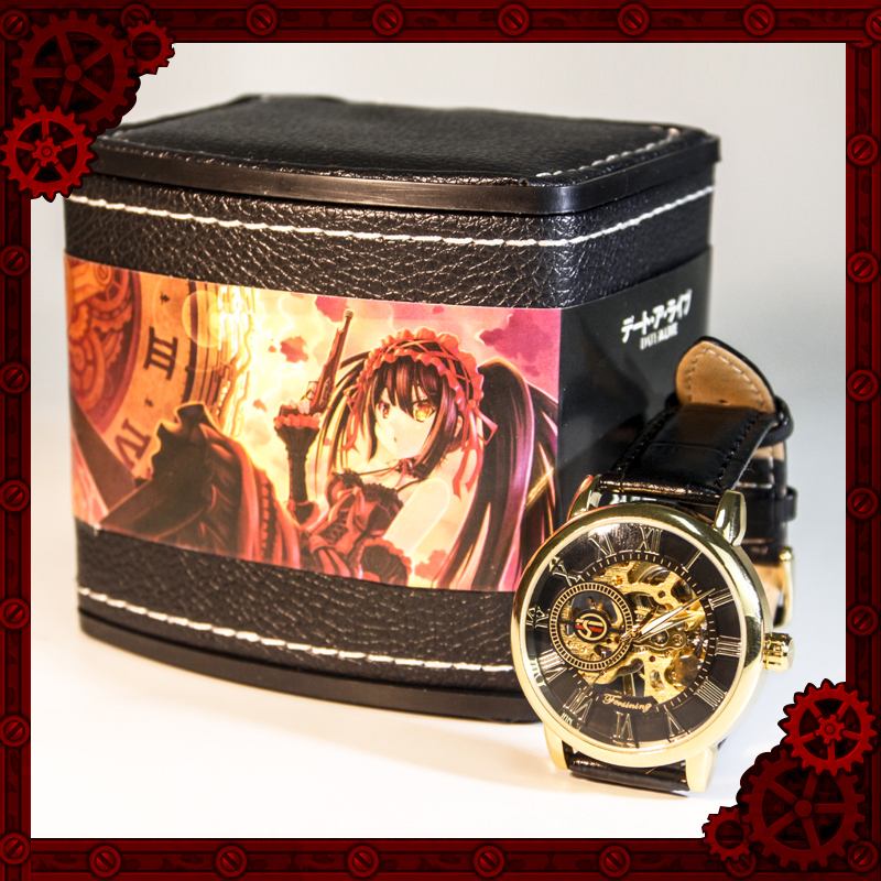 宅电舍约会大作战刻刻帝之眼金属表带时崎狂三机械手表动漫周边