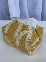 Treasures Handmade Custom New Woven Fabric Wheat Ears Embroidered Paper Towel Box Pumping Paper Cover