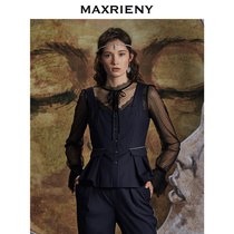 MAXRIENY FASHION STRIPED IRREGULAR HEM HALTER VEST HORSE clip CARDIGAN jacket FEMALE waist