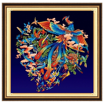 Hundred birds Chaofeng handmade cross stitch line embroidery new living room modern light luxury embroidery own simple embroidery bedroom small pieces