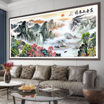 Cross stitch 2021 new thread embroidery Fuchun mountain residence map large-scale embroidery living room landscape painting handmade simple self-embroidery