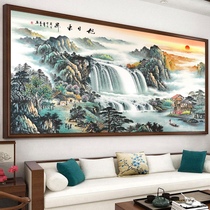 Rising sun dongsheng cross stitch 2021 new thread embroidery living room landscape landscape painting large manual simple embroidery diy