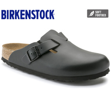 Birkenstock平底牛皮舒适时尚外穿包头拖鞋男女款柔软鞋床Boston