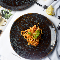 Dark night Starry Sky plate creative retro ceramic tableware Western plate household dish plate cake plate salad plate blemish