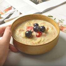 Beauty Blue Ceramics Day Style Creative Steam Rice Bowls Home Porridge Bowls Sweet Bowl Breakfast Bowls Korea Ins Oat Bowl Bleats