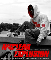 Nuclear explosive white ghost bag rat pocket Rope Insert Pocket Long Sleeve Pure Cotton Set Head Drilled with hoodie autumn and winter printed sweatshirt