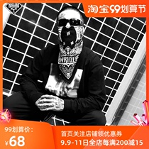 Nuclear explosion lowriders gangster black cashew head scarf hair band hip hop square scarf motorcycle locomotive Harley face towel