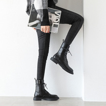 Martin boots womens British style 2020 new spring and autumn single boots handsome and versatile lace-up mid-tube motorcycle boots womens winter