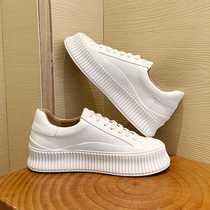 Genuine leather small white shoes women 2021 new summer 100 hitchhiking casual board shoes cookies shoes thick bottom muffin shoes