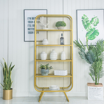 Nordic Iron Art Shelves Bookshelves Net Red Savings Multilayer Shoes Bag Industrial Wind Gold Holding Displays Display Shelf