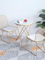 Nordic Hollowed-out Wire Chair Creative Iron Art Furniture Dining Chair Combination Brief Metal Chair Modern Personality Net Red Chair