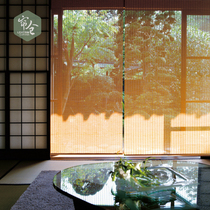 Curtain warehouse Japanese bamboo curtain curtain balcony tea room study partition new Chinese bamboo sunshade custom
