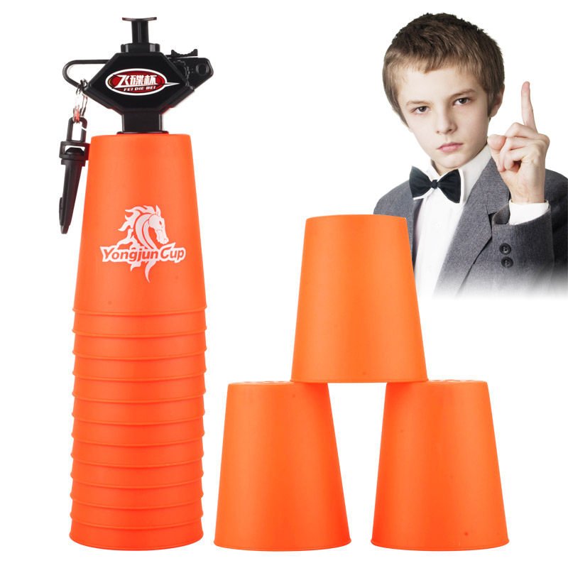 飞叠杯套装 儿童竞技 益智玩具 比赛专用 飞碟飞蝶杯子速叠杯_不打折