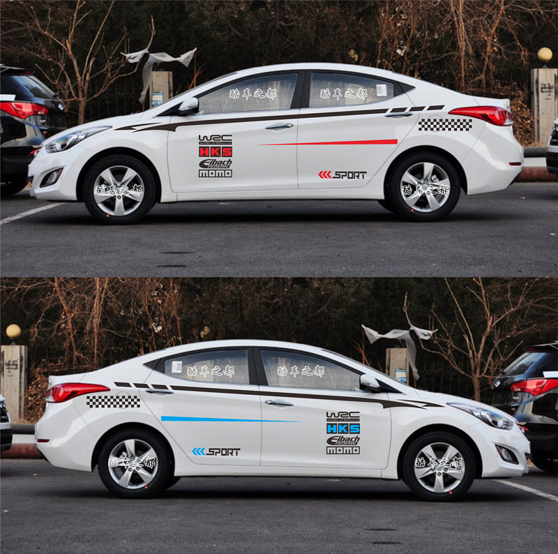 汽车贴纸 改装车身贴拉花 个性腰线装饰贴划痕贴 整车