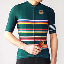 Summer deep ink Green colour Bar Men and women New short sleeves Riding Mesh Speed Dry Road Mountain Bike Blouse