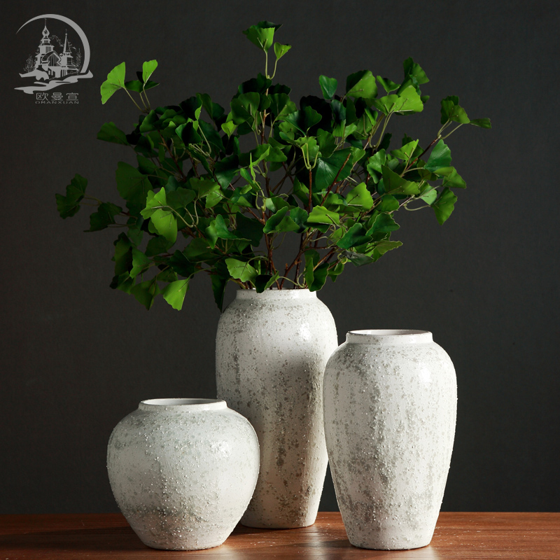 Jingdezhen retro TV ark, large - sized ceramic vases, flower arranging is placed in the sitting room porch creative coarse pottery decoration