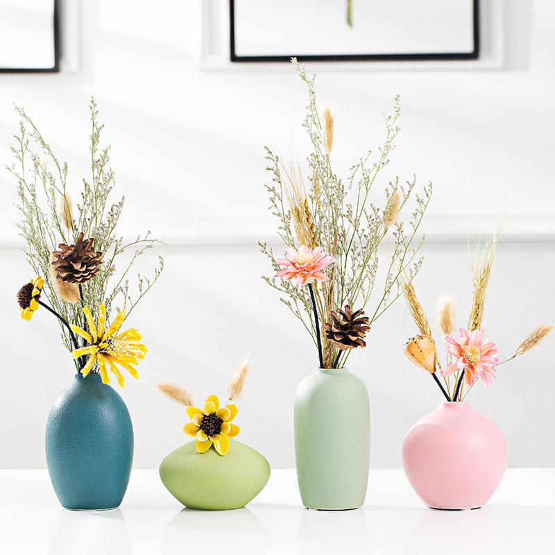 The Ceramic creative floret bottle decoration vase TV ark place dried flower arranging flowers simulation flower I and contracted sitting room