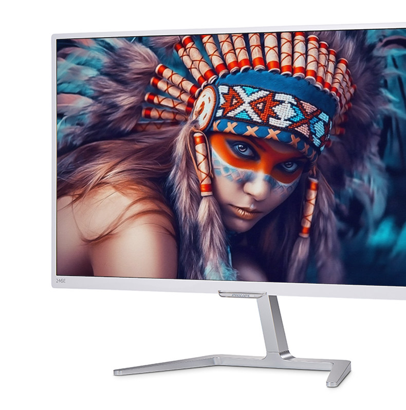 飞利浦246e7qsa 23.6英寸护眼组装电脑主机液晶显示器