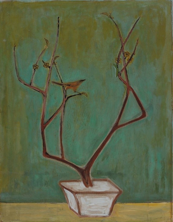 目前所见常玉油画作品中唯一一件画竹的作品,尺寸巨大的《竹》版画