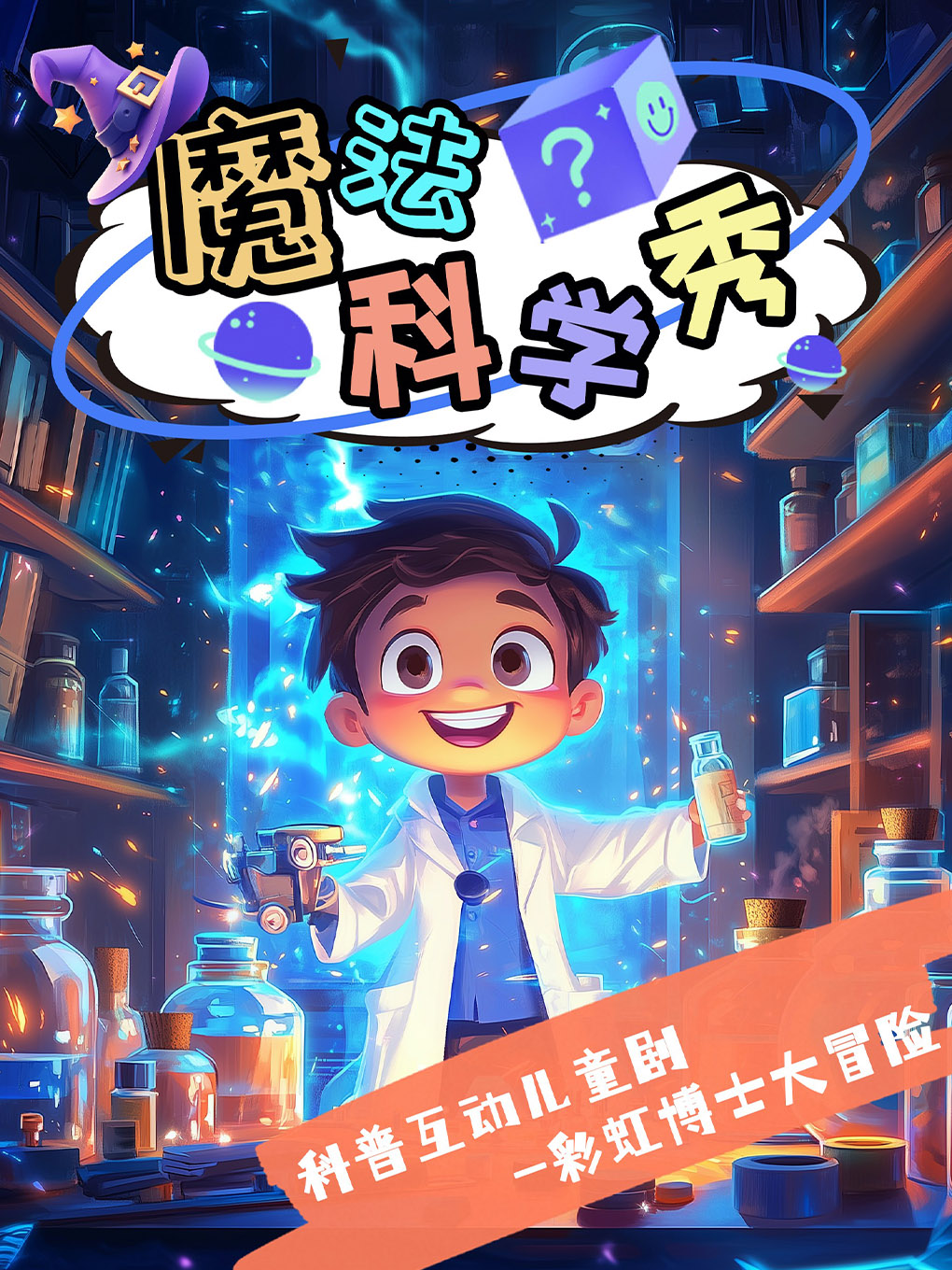 【北京】《魔法科学秀》科普互动儿童剧-“魔法学院系列-彩虹博士大冒险