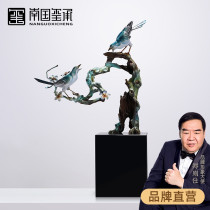 Happy brow creative ornaments double happy door New Chinese hotel lobby Villa porch living room soft decorations