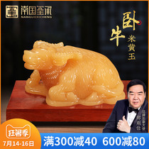 Topaz zodiac cow ornaments Company opening gifts Home entrance office Lucky ornaments Year of the Ox cattle turn to heaven