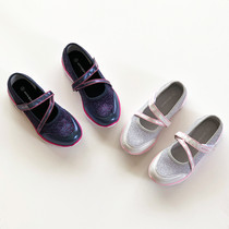 Foreign trade factory tail goods pedal velcro memory cotton girls shoes lightweight shock absorption sports and leisure princess single shoes