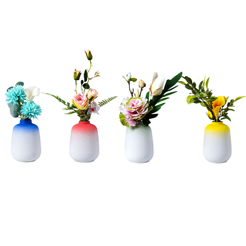 Nordic light and decoration vase dried flowers sitting room adornment table flower arranging gradient modern style of TV ark, ceramic furnishing articles