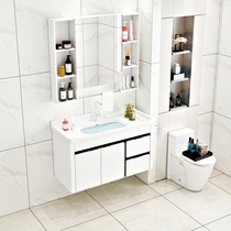 Bathroom European style pvc floor cabinet bathroom cabinet wash table basin bathroom cabinet combination bathroom cabinet wash table