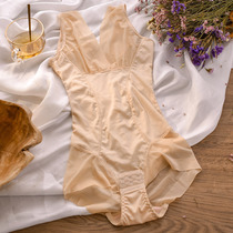 Body shaping one-piece summer thin section incognito postpartum abdomen hip-up breathable waist beauty body shaping body shaping solid color