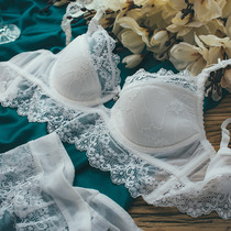 Summer thin cotton sexy Lace wide-brimmed side-closed bra white five-breasted underwear shoulder strap removal black and white