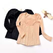 Qing 4 autumn and winter double mesh gauze body top belly waist beauty back collateral breast collateral breast underarm chest shaping